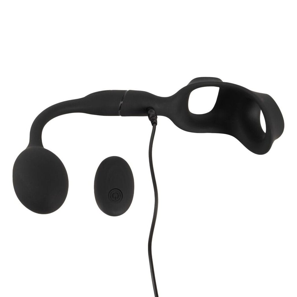 Rebel - Cock en Ballring met Afstandbedienbare Buttplug