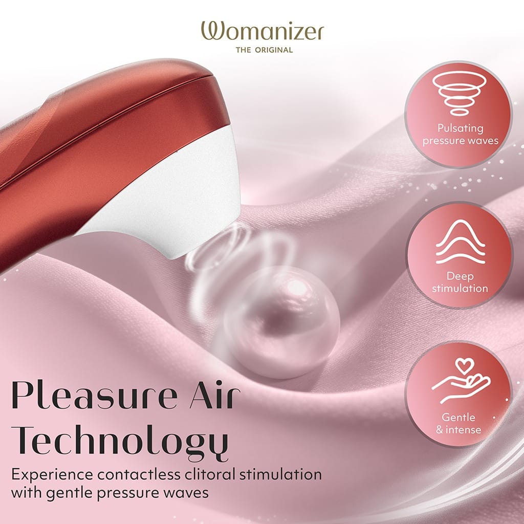 Womanizer Pro - Luchtdruk Vibrator Rood
