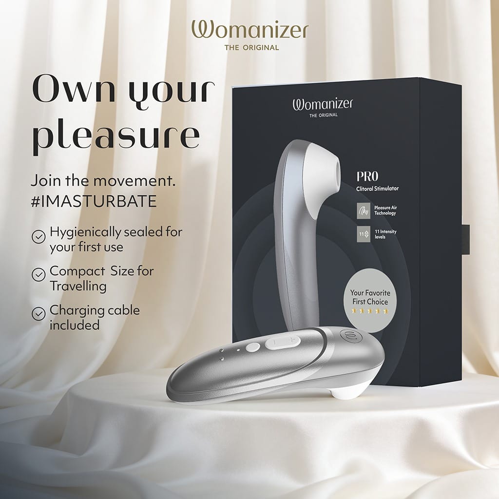 Womanizer Pro - Luchtdruk Vibrator Zilver