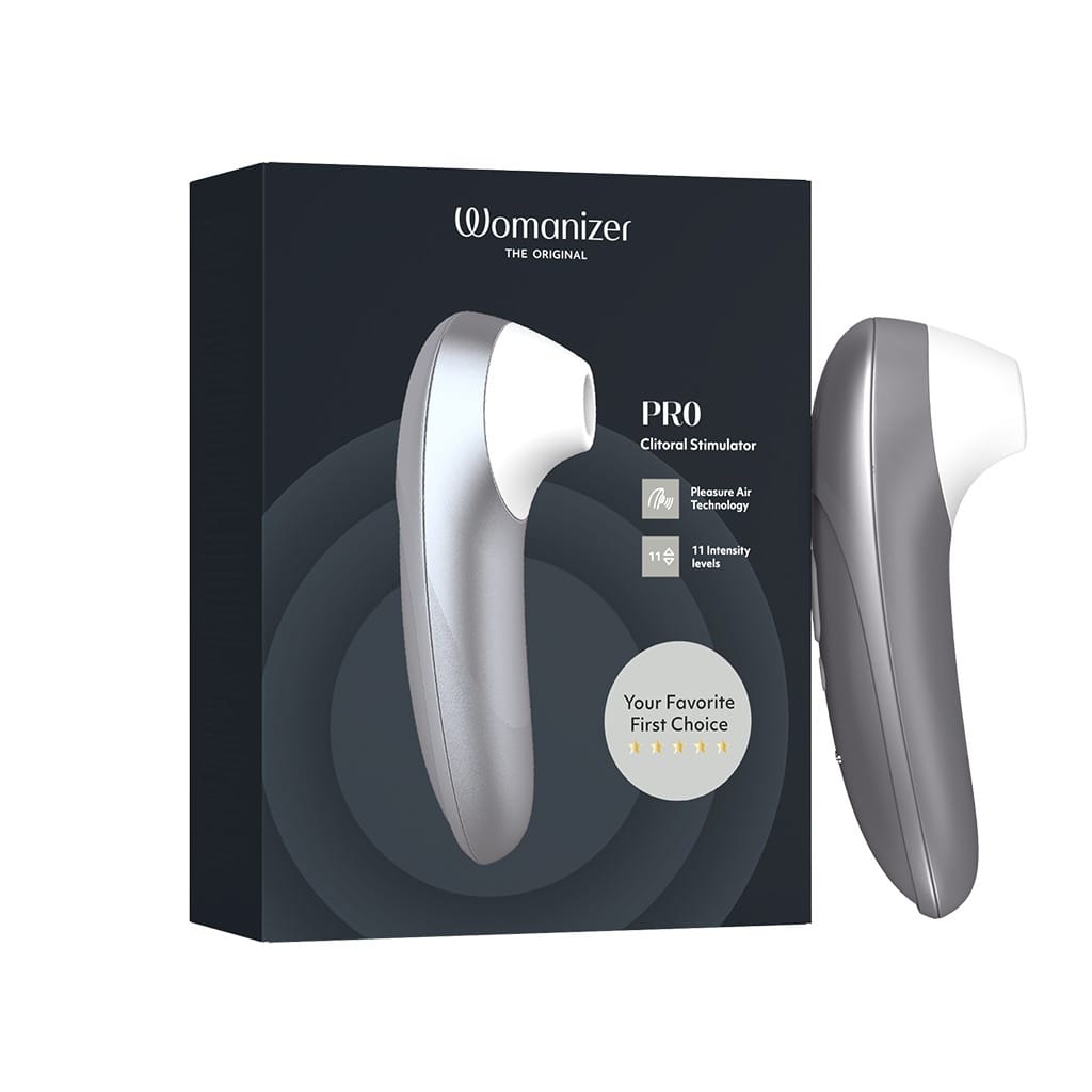 Womanizer Pro - Luchtdruk Vibrator Zilver