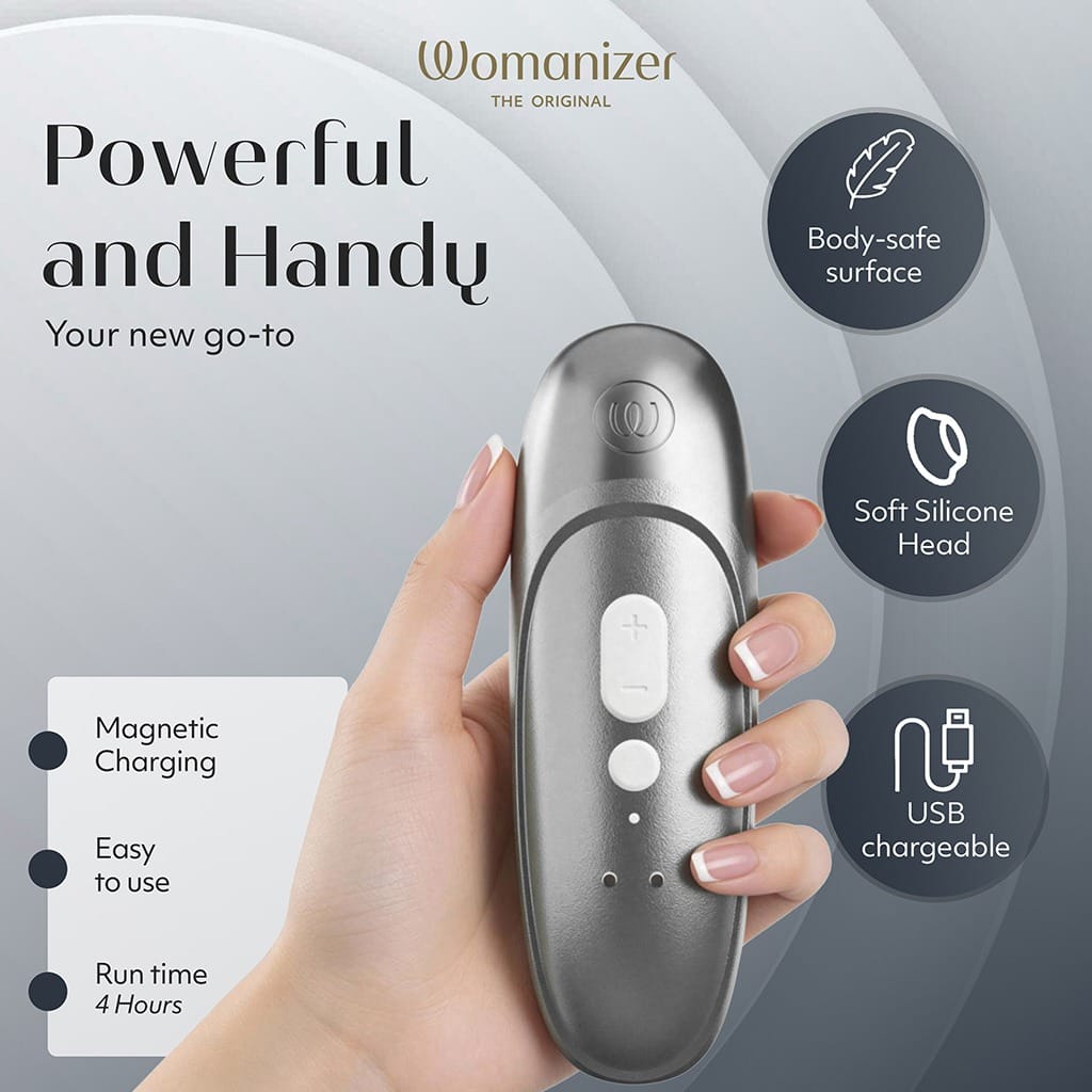 Womanizer Pro - Luchtdruk Vibrator Zilver