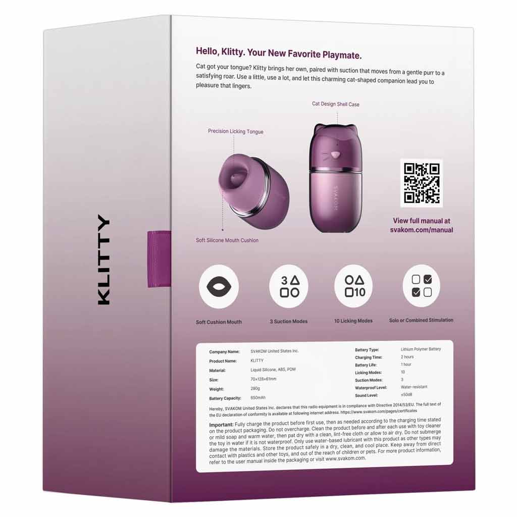 Svakom Klitty clitoris vibrator - met likken, zuigen en app bediening