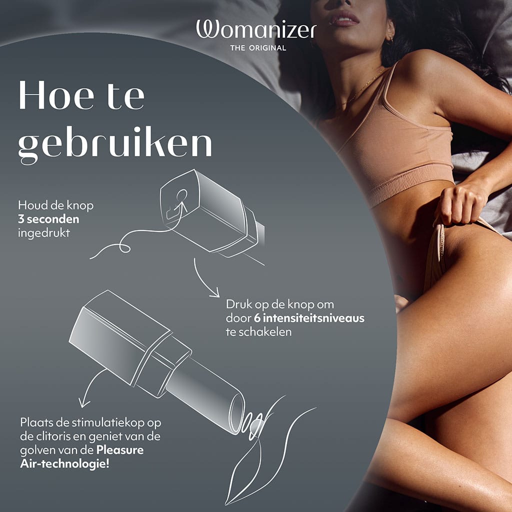 Womanizer Beauty Zwart – Lipstick Luchtdruk Vibrator