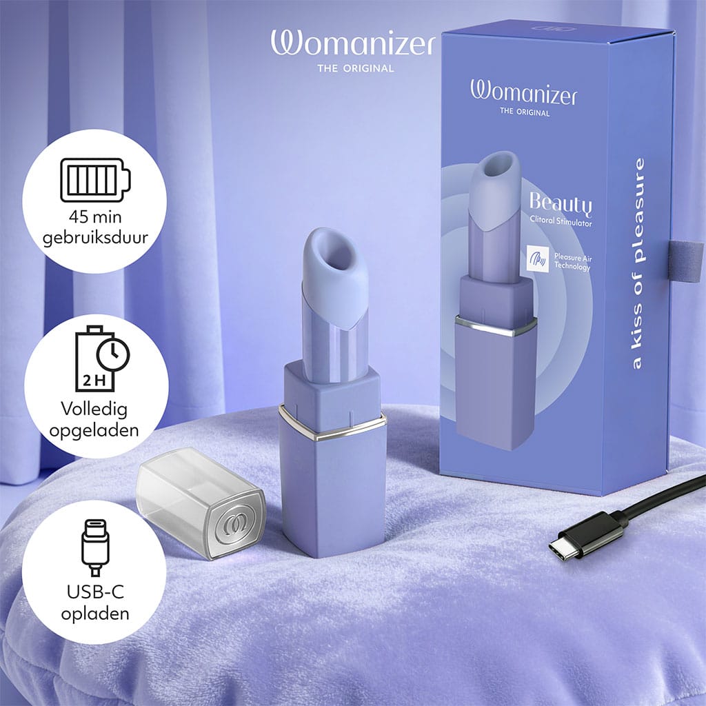 Womanizer Beauty Lila – Lipstick Luchtdruk Vibrator